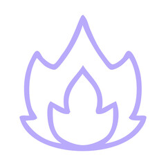 Obraz premium line drawing cartoon of a fire icon in bright neon color