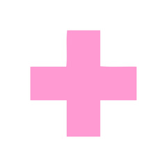 Obraz premium flat symbol of a addition symbol icon in bright neon color