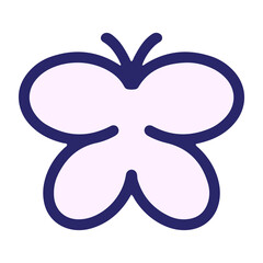 simple cute butterfly in bright neon color