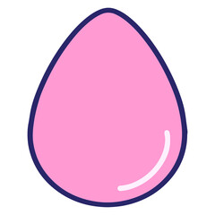 cute easter egg design in bright neon color