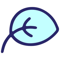 Obraz premium simple leaf illustration in bright neon color