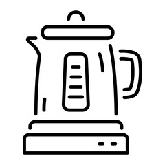 An outline style icon showing electric kettle