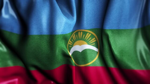 Karachay Cherkessia WAVING FLAG