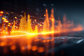 Fototapeta premium Digital Data Visualization - Abstract Digital Data Visualization