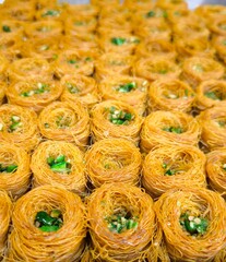 Eastern sweets: crispy kadayif with nuts