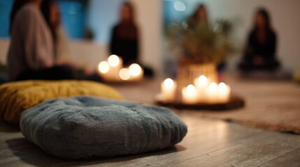 Group Meditation with Candles