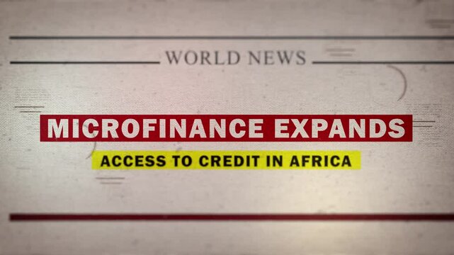 Microfinance Expands Access to Credit in Africa newspaper-style headline titles
