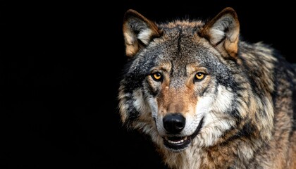 Obraz premium Close-up wolf portrait (1)