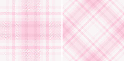Delicate pink plaid patterns, perfect for textile design, fashion, and stationery.  Two variations offer versatile options for backgrounds, prints, or website assets.