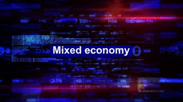 Mixed economy Words in economics HiTech Backgrounds