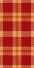 Vibrant autumnal plaid pattern in warm red and orange hues. Perfect for fallthemed designs, textiles, and seasonal branding.