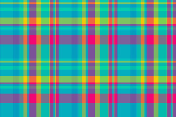 Vibrant, colorful plaid pattern.  Perfect for textile designs, website backgrounds, or playful branding.  This cheerful, intersecting lines design evokes energy and optimism.