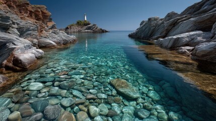 Translucent waters of cala jugadora cadaqus spain