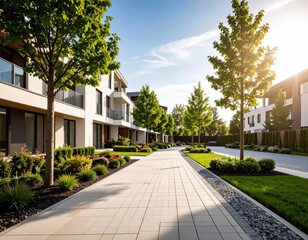 Modern residential street