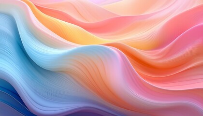 a soft pastel colored abstract background featuring smooth flowing gradients of pink blue yellow and orange