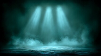 Ethereal teal forest scene