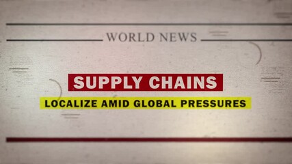 Supply Chains Localize Amid Global Pressures newspaper-style headline titles