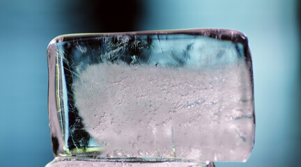 Close up shot of ice block as background