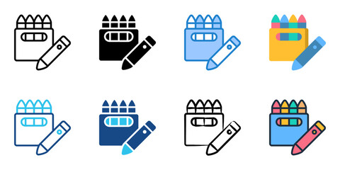 Crayon icon set multiple style collection 
