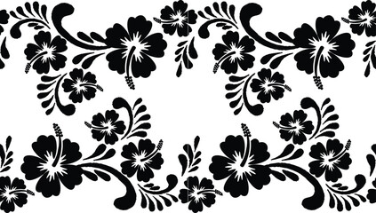 Black and white floral motif is excellent for various functions, batik, textiles etc.
