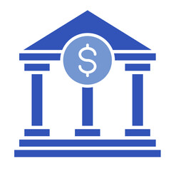 Village Bank  Icon Element For Design
