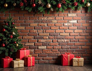 Christmas scene with presents