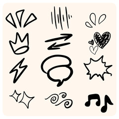 Dynamic Hand-Drawn Emphasis and Expression Doodles