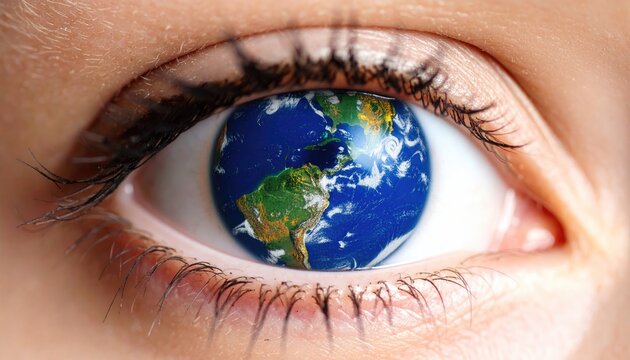 Earth reflected in an eye
