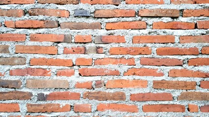 Aged and Weathered Red Brickwork, Showing Signs of Time and Use, Perfect for Historical Recreations, Grunge Effects, and Adding Character to Designs	