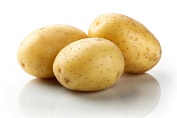 potatoes isolated on white background