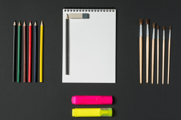 Creative Tools on Dark Surface