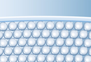 tissue repair serum on damaged or bumpy skin cells, 3d illustration	
