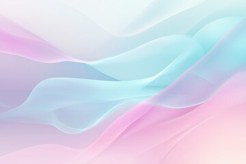 Abstract flowing waves made of soft pastel colors pink, lavender, blue, and mint smooth texture
