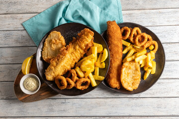 Delicious Seafood Platter Served Fresh at Lunch