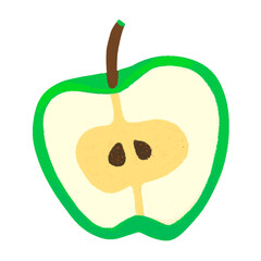 apple Fruit 사과 신선한 과일 손그림 일러스트