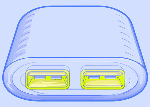 USB Charging Hub with Dual Ports in Light Blue Color for Technology Blogs, Gadget Websites, Product Reviews, and E-commerce Platforms  