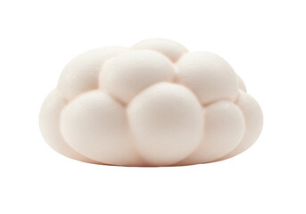 3d Render Fluffy White Clouds Isolated on Transparent Background