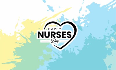 Happy Nurses Day abstract card, Thank You Nurses. Vector ilustration