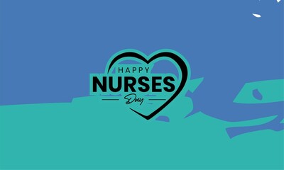 Happy Nurses Day abstract card, Thank You Nurses. Vector ilustration
