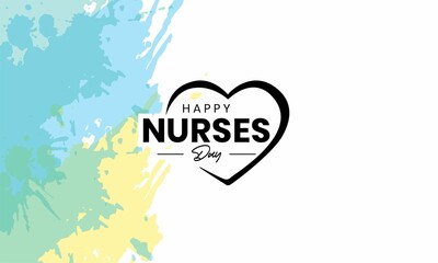 Happy Nurses Day abstract card, Thank You Nurses. Vector ilustration