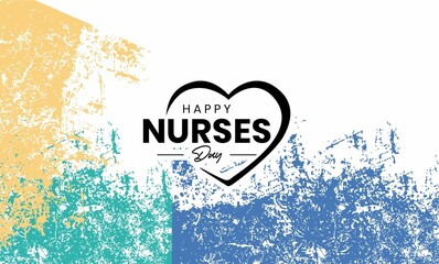 Happy Nurses Day abstract card, Thank You Nurses. Vector ilustration