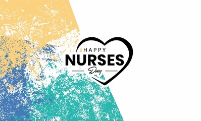 Happy Nurses Day abstract card, Thank You Nurses. Vector ilustration