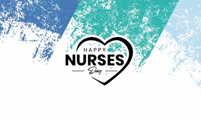 Happy Nurses Day abstract card, Thank You Nurses. Vector ilustration