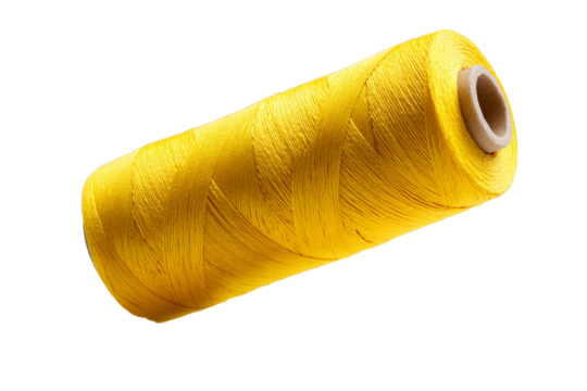 A yellow cord is shown on a white background