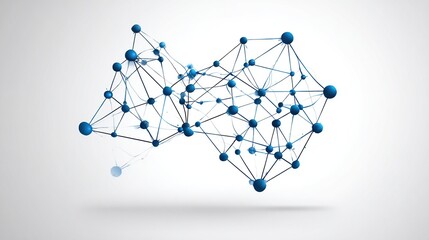 A network of interconnected nodes, visualized as spheres connected by lines, on a soft gradient