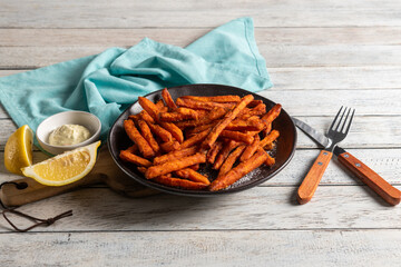 Sweet Potato Fries With Lemon Slices