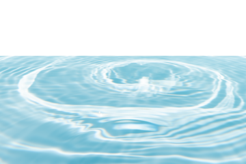 Blue water with ripples on the surface. Defocus blurred transparent blue colored clear calm water surface texture with splashes and bubbles. Water waves with shining pattern texture background.