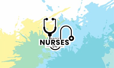 Happy Nurses Day abstract card, Thank You Nurses. Vector ilustration