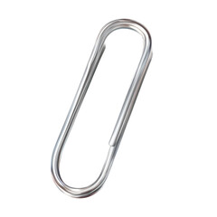 Paper clip isolated on transparent background.