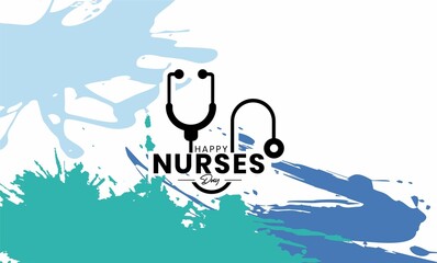 Happy Nurses Day abstract card, Thank You Nurses. Vector ilustration